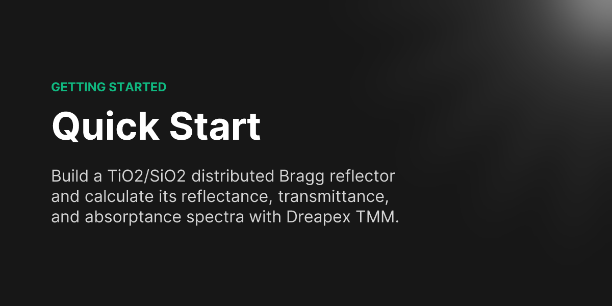 Quick Start - Dreapex TMM Docs
