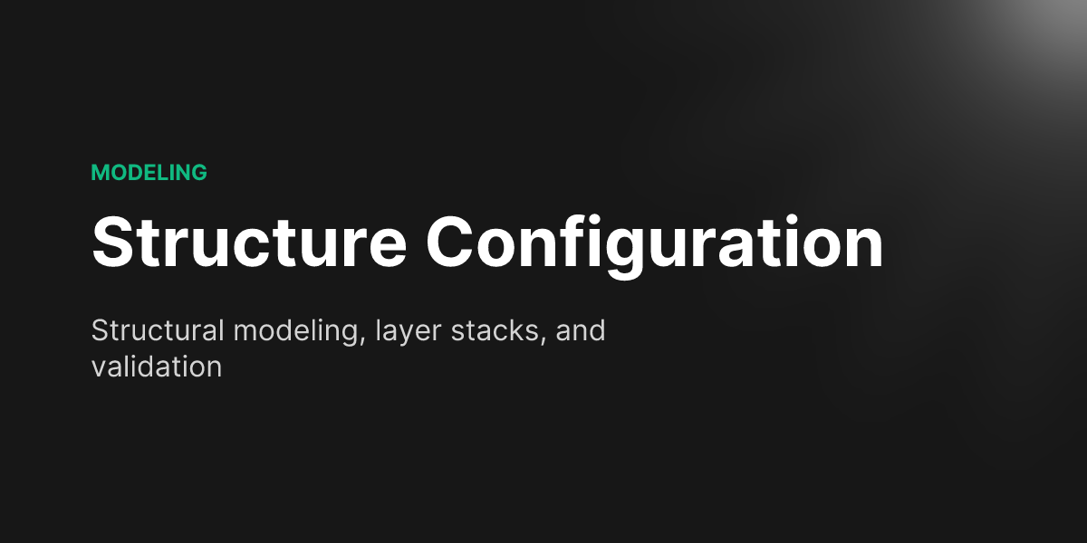 Structure Configuration - Dreapex TMM Docs