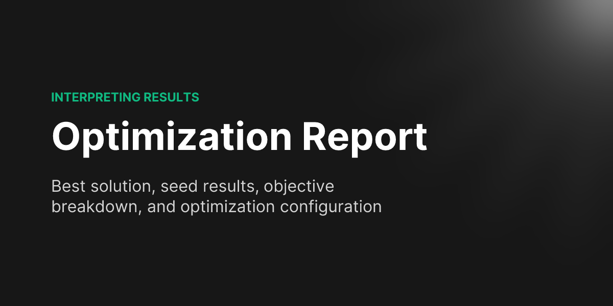 Optimization Report - Dreapex TMM Docs
