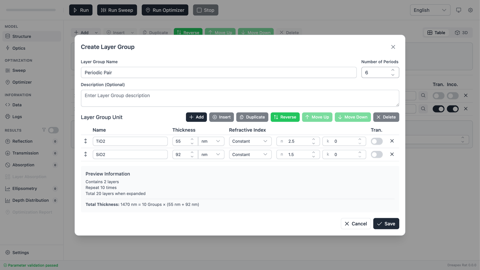 Layer Group 对话框